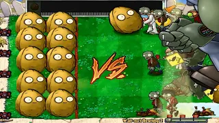 Giant Wall-nut Bowling vs Dr Zomboss vs Alll Zombies PvZ Mod