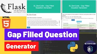 Python Tutorials & Projects 03 - Gap Filled Question Generator Using NLP + Flask+ NLTK | Source Code