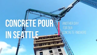 Building Amazon high rise, Concrete finishing in Seattle downtown core!