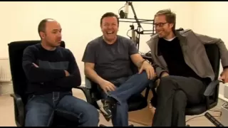 Ricky Gervais, Stephen Merchant and Karl Pilkington: Karl thinks he looks Polish