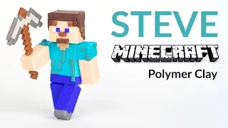 MINECRAFT (Steve with pickaxe) – Polymer Clay Tutorial