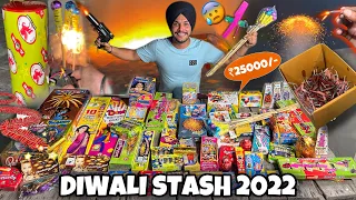 Diwali Stash 2022 😰 Testing Skyshot , Rocket , Helicopter , Bijli Bumb , Chakhri