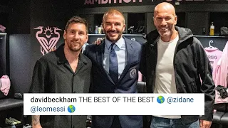 Messi, Zidane & Beckham Meet at Inter Miami Game