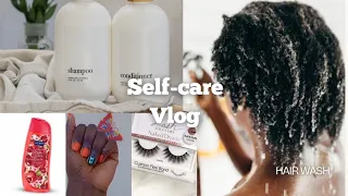 VLOG ♥️; SELF CARE DAY HAIR WASH // NAILS BEAUTY STAFFS