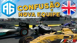 F1 2016 #126 CARREIRA - GP DA GRÃ BRETANHA - MUDAMOS DE EQUIPE E QUASE ACIDENTE FATAL (Português-BR)