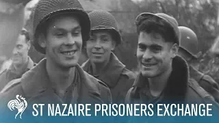 American & German Prisoners Exchange At St Nazaire (1944) | British Pathé