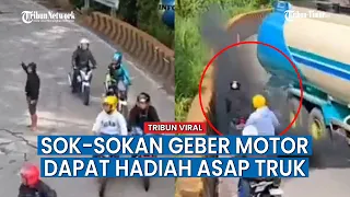 Viral Video Rombongan Motor Sok-sokan Geber di Tanjakan, Langsung Dapat Hadiah dari Truk