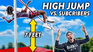 HUGE HIGH JUMP vs Subscribers!