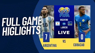 ARGENTINA VC CURACAO 7-0 ALL GOALS  EXTENDED HIGHLIGHTS #argentina #MESSI #highlights