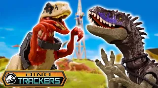 Dino Trackers Mountain Rescue ⛑️ 🦖 | Atrociraptor vs Sinotyrannus & Dryptosaurus | Jurassic World