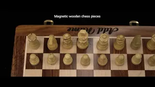 Wooden Travel Magnetic Chess board pieces set game with extra Queens; Happy Birthday gift special