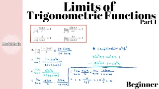 Calculus - HOW TO: Limits of Trigonometric Functions (Beginner Level Part 1)