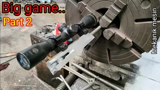 Making a PCP air rifle chamber with a manual lathe 2