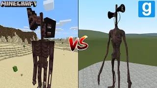 MINECRAFT SIREN HEAD VS GMOD SIREN HEAD!! Garry's Mod [Trevor Henderson]