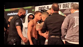 HEATED FACE OFF! DEVIN HANEY & JOSEPH DIAZ HAVE TO BE SEPARATED AT THE WEIGH-IN