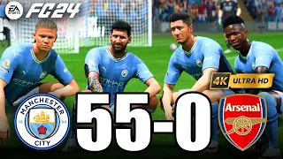 FC 24 - MESSI, RONALDO, MBAPPE, NEYMAR, ALL STARS PLAYS TOGETHER | Man City 55-0 Arsenal