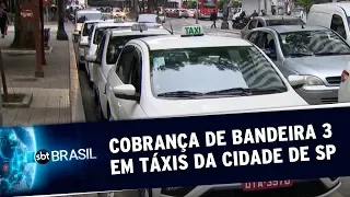 Prefeitura de SP autoriza cobrança de bandeira três em táxis da cidade | SBT Brasil (06/11/19)