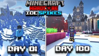 I Survived 100 Days In Ice Spikes Only World in Minecraft Hardcore (Hindi)