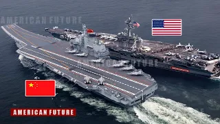 Tense! China carrier face to face US aircraft carrier as sailing South China Sea