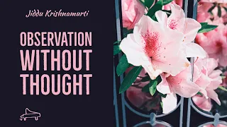 J Krishnamurti | Observation without thought | immersive pointer | piano A-Loven