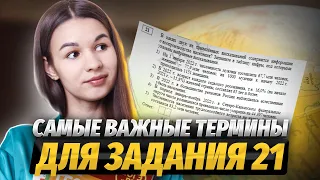 Разбор терминов для задания №21 по банку ФИПИ