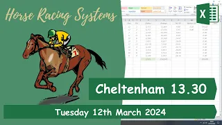 Tuesday - Cheltenham  13.30 - Starting the meeting with a great win. Horse Racing System LIVE!