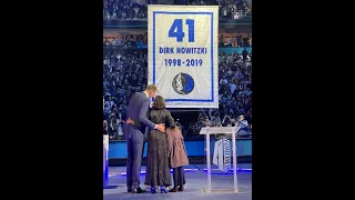 Dirk Nowitzki Jersey Retirement Ceremony from inside the AAC(American Airlines Center)