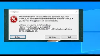 whatsapp bulk sender unknown error cannot find chrome binary error fix in hindi