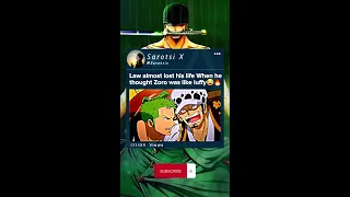 Law almost lost his life When he thought Zoro was like luffy #Zoro #Law #Onepiece