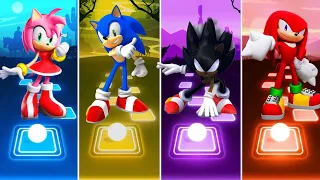 Amy 🆚 Sonic 🆚 Dark Sonic 🆚 Knuckles || Tiles Hop Gameplay 🎶🎯