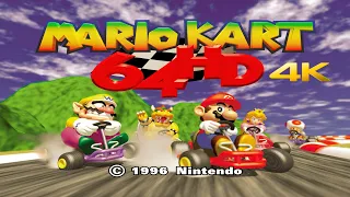Dolphin | Mario Kart 64 4K UHD Texture Pack Flower Cup Playthrough | Wii VC Emulator PC Gameplay