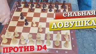 Сильная ловушка за черных против D2-D4. Шахматы. Играем против ферзевого гамбита!