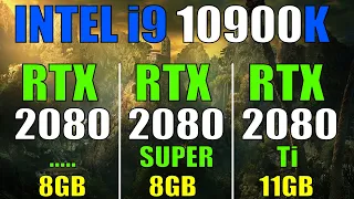 RTX 2080 vs RTX 2080 SUPER vs RTX 2080Ti | CORE i9 10900K | 18 PC GAMES TEST |