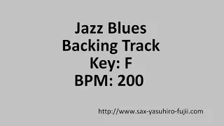 Jazz Blues - Key F - BPM 200 - Backing Track