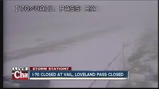 I-70 closed at Vail, Loveland Pass