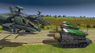 US ARMY APACHE HELICOPTERS ATTACK RUSSIAN BUK M1 2  MOWAS2 MilSim