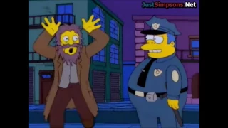 The Simpsons - Crazy Homeless Man Ranting