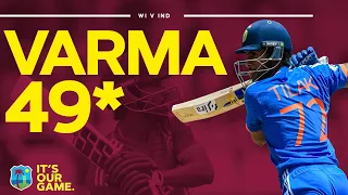 🏏 Timing and Placement | Tilak Varma Scores Impressive 49 Not Out | West Indies v India 3rd T20I