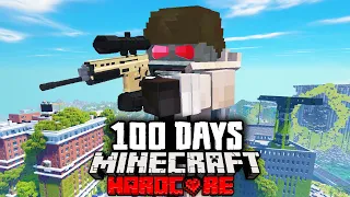I Survived 100 Days in a Zombie War in Hardcore Minecraft
