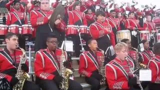 Pineville High School Rebels Marching Band Playing Star Spangled Banner 9-26-14