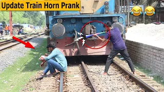 Update Train Horn Prank 2023 !! part 13!!The Best Of Train Horn Prank Reaction on Public....