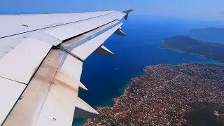 Aegean Air A320 Great Engine Start + Takeoff from BUSY Athens Airport ATH | Wing View