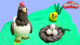 Playdoh Chicken : How to make Clay Chicken (Farm Animal)