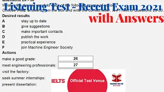 IELTS Listening Actual Test with Answers | Forecast Questions 2024