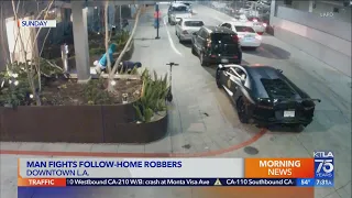 Police seek follow-home robbers who pistol-whipped victim outside his downtown L.A. apartment