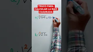 Truco MATEMÁTICO para CALCULAR la Raíz CUADRADA