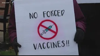 Bryan hospital staff protest healthcare worker vaccine mandate