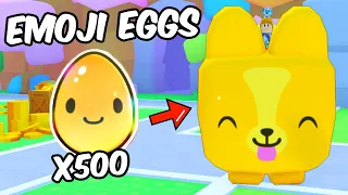 Opening 500 EXCLUSIVE EMOJI EGGS To Hatch TITANIC EMOJI CORGI in Pet Simulator 99