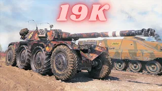 Panhard EBR 105   19K Spot + Damage  World of Tanks,WoT Replays tank battle