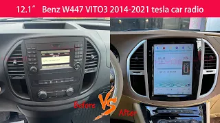 KLYDE New arrival android 13 with carplay 12.1" tesla car stereo for Benz W447 Vito3 2014-2021